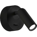 Ideal Lux - Foco LED de pared BEAN LED/3W/230V CRI 90 negro